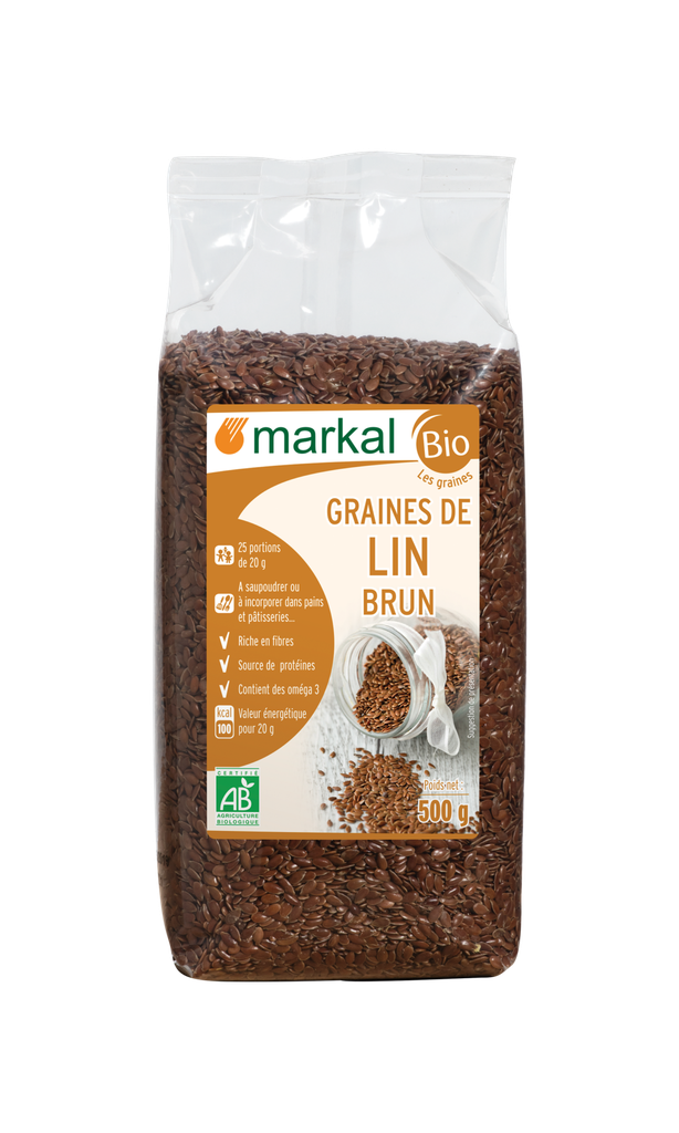 graines de lin brun bio 500g
