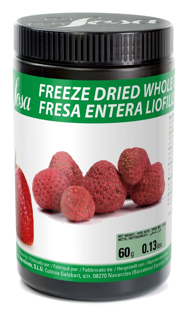fraises entières lyophilisées 60g