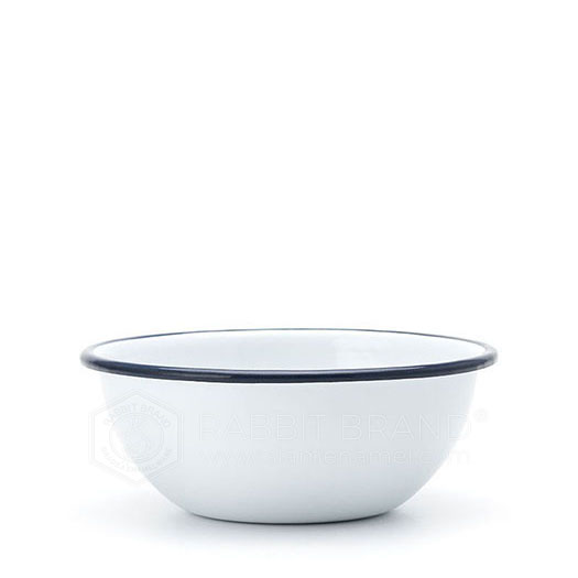 bol métal émaillé blanc 14cm
