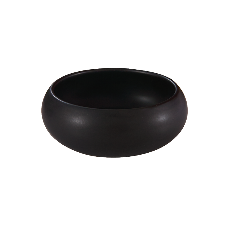 cassolette ronde porcelaine noir Ø9.2xh3.5cm - 135ml