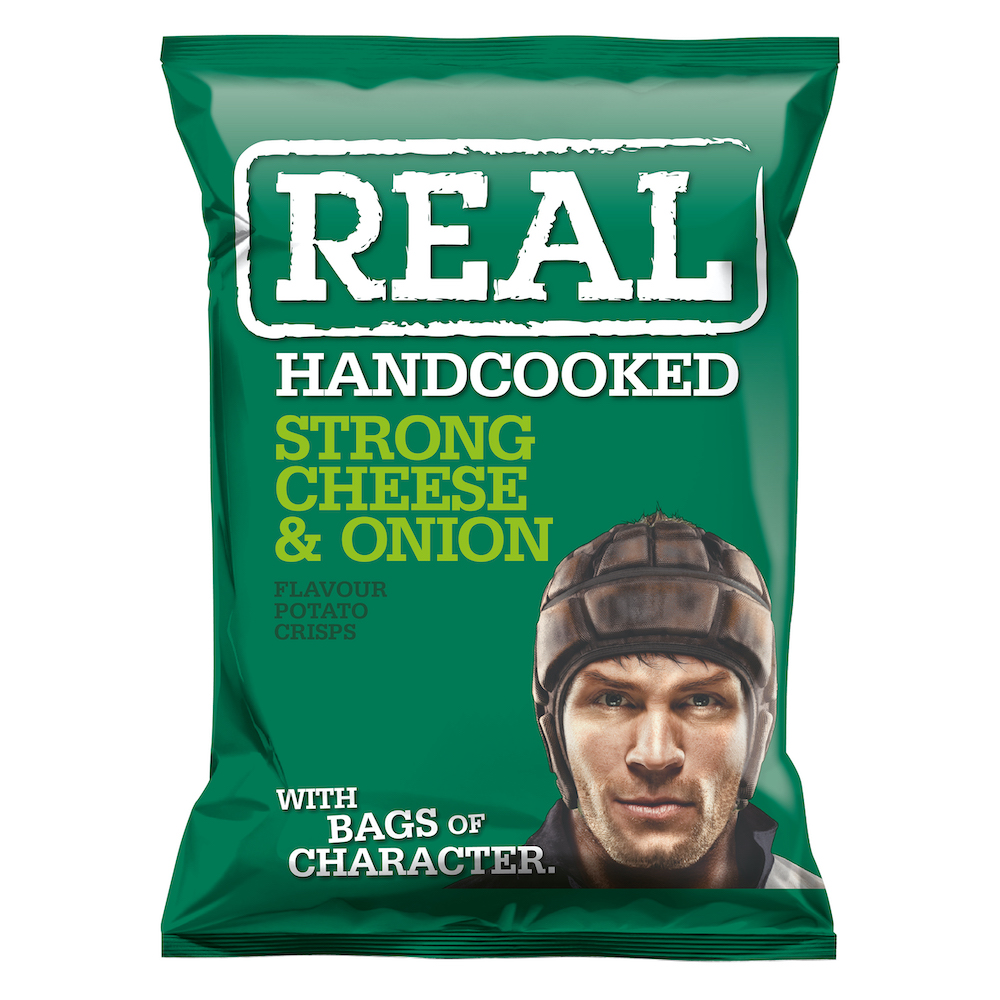 chips cheese & onion 35g (vert) Real Crisps