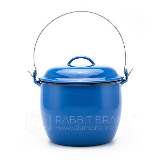cocotte bleu émaillée a/ anse 32cm