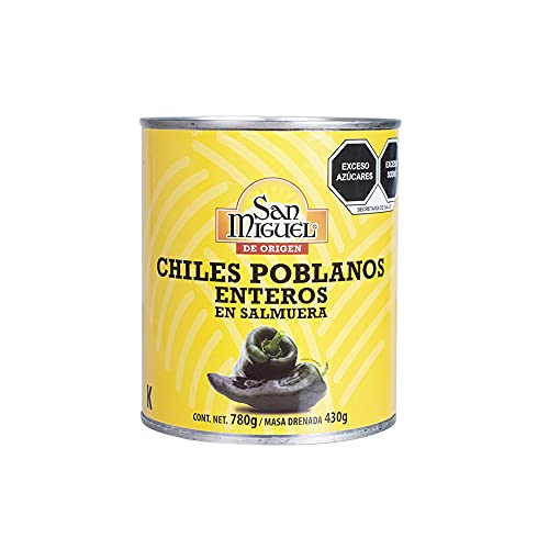 piment poblano entiers en saumure 780g