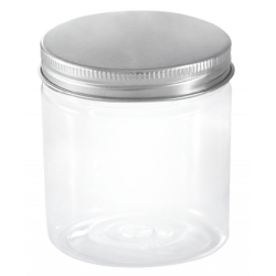 pot en plastique transparent Ø6.5 x H8cm + couvercle - 225ml