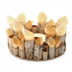présentoir écorce de bois 28xH9cm