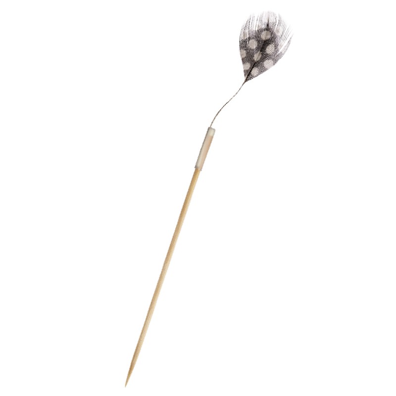 pic plume moucheté noir 9cm (100pc)