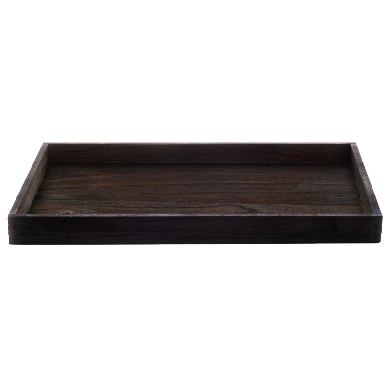 Plateau bois fumé 43 x 29 x H 3.5 cm