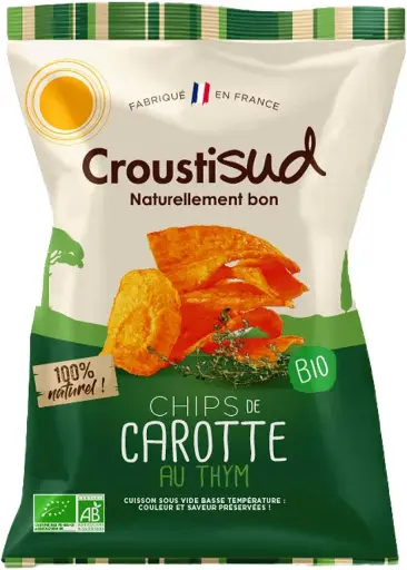 [MO-HVCHIBIOPETCAR70] chips bio pétale carotte 70g Croustisud
