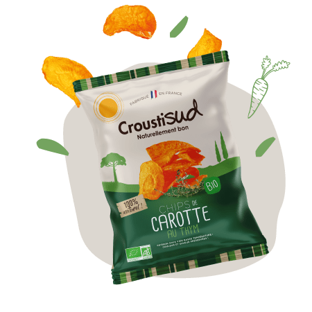 [MO-HVCHIBIOPETCAR70] chips bio pétale carotte 70g Croustisud