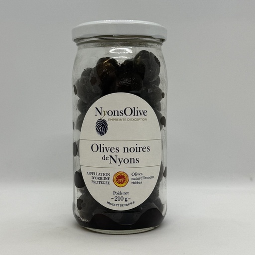 [MO-LMOLINOIDENYOAOP210G] olives noires de Nyons AOP 210g