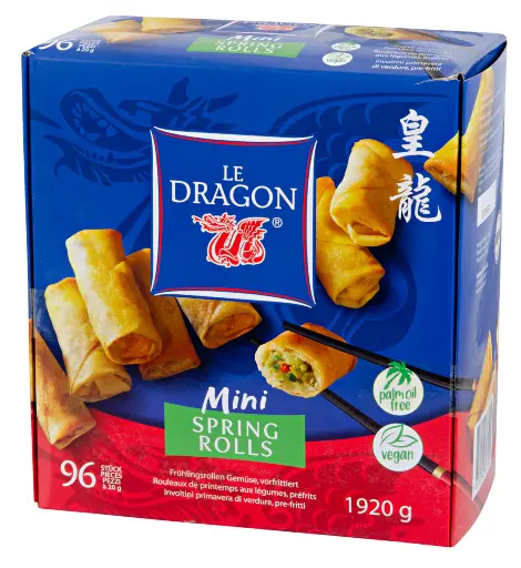 [MO-ALROUDEPRIVEG96PCS1.2KG] rouleaux de printemps végétariens (96pcs) 1.92kg