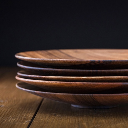 [MO-AGASSIETTEELANCE] assiette élancée en Noyer ou Frêne Ø25 - H4cm