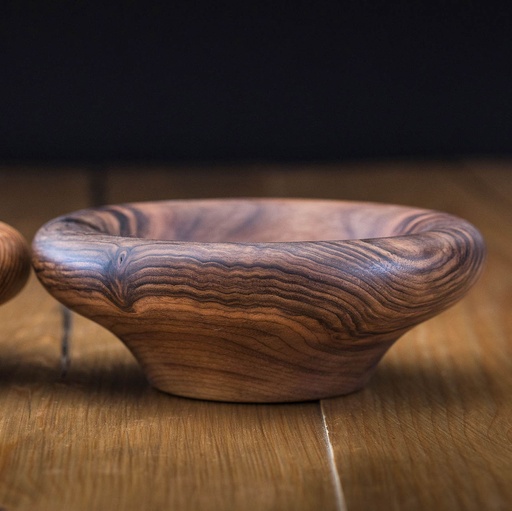 [MO-AGBOLCOROLLE] bol corolle en Noyer ou Frêne Ø16 - H6cm
