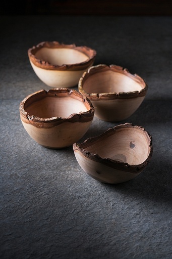 [MO-AGBOLECONOY] bol l'écorcé en Noyer Ø15 - H6cm