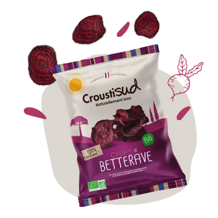 [MO-HVCHIBETBIO70G] chips bio pétale betterave 70g Croustisud
