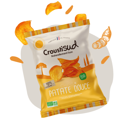 [MO-HVCHIPETPATD70G] chips bio pétale patate douce 70g Croustisud