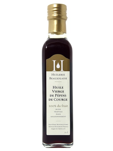 [MO-HBHUIPEPCOUBIO25CL] huile vierge de pépins de courge bio 25cl HB