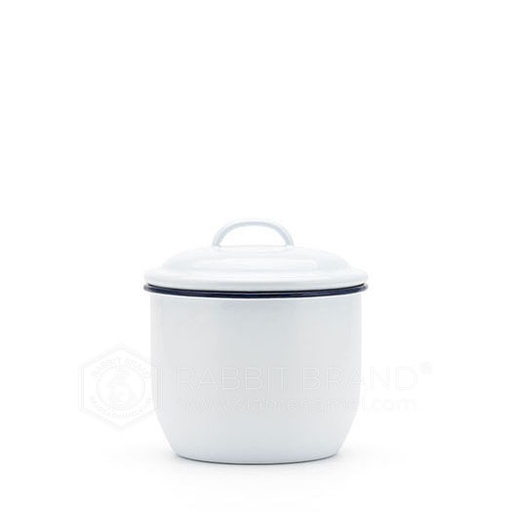 [MO-FAPOTMETEMA12CM] pot en métal émaillé a/ couvercle 12cm