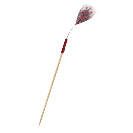 [MO-PIC125HR] pic plume moucheté rouge 9cm (100pc)